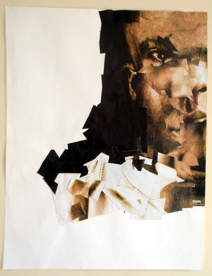 Autoportrait, Marie Savine Senave,, collage, 2003