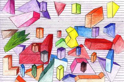 24 x 32 cm, crayons de couleurs, stylos  à  bille, 2000.