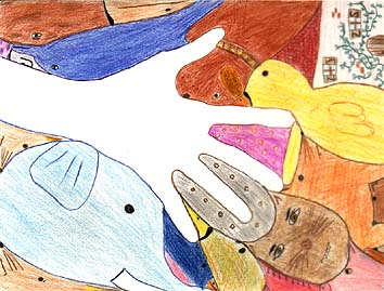 Crayons sur papier, novembre/
