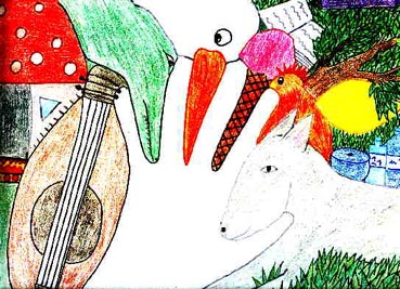 Crayons de couleurs, 24 x 32 cm, 1998