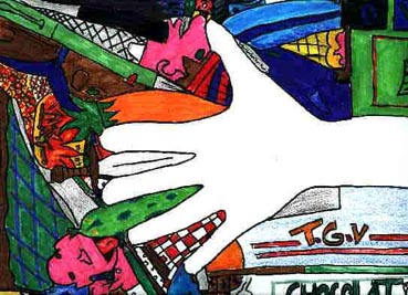 Feutres et crayons de couleurs, 24 x 32 cm